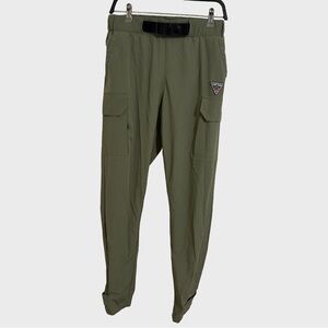 Men's Green Cargo Pants with Belt